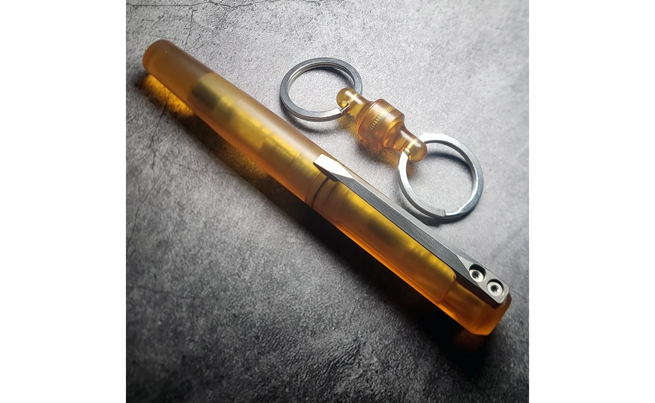 EDC Imported PEI and Titanium Alloy Signature Pen, Everyday Carry Pen, Imported Signature Pen, PEI and Titanium Alloy Pen, Premium Writing Instrument, Signature Pen, Imported EDC Gear, Durable Pen, High-Quality EDC, Signature Tool, PEI and Titanium Alloy EDC Pen, Imported Outdoor Writing Tool, Titanium Signature Pen, Alloy Writing Instrument.