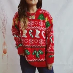Christmas Sweater Christmas Socks Snowflake Knitwear,women Causal Loose Pullover Cheap Clothing