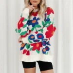 Big Flower Embroidery Sweater