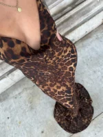 leopard long dress
