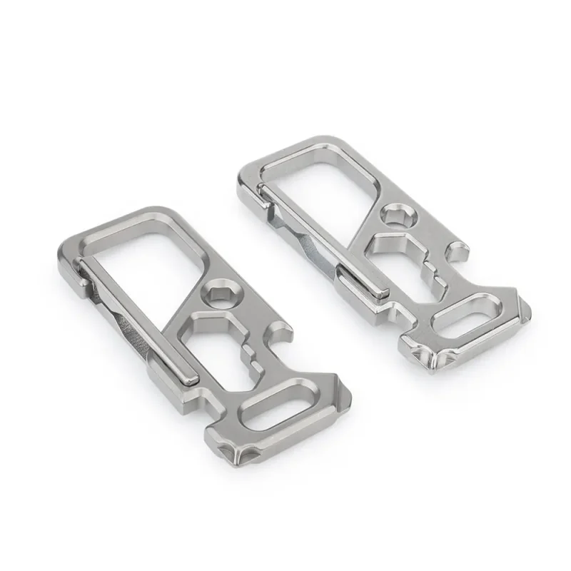 High Quality Outdoor EDC Titanium Alloy Buckle Small Tool Keychain - Image 4