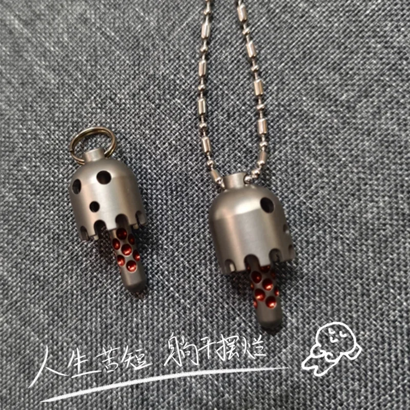 New Titanium Alloy EDC Beads Pendant - Paracord Outdoor Decorations for Necklace, Bracelet, and Camping Gear - Image 4