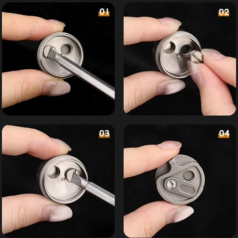 Trust is First 2 Titanium Multifunctional Toothpick Holder Titanium Alloy Bottle Travelling Storage Box Outdoor Tool EDC 1