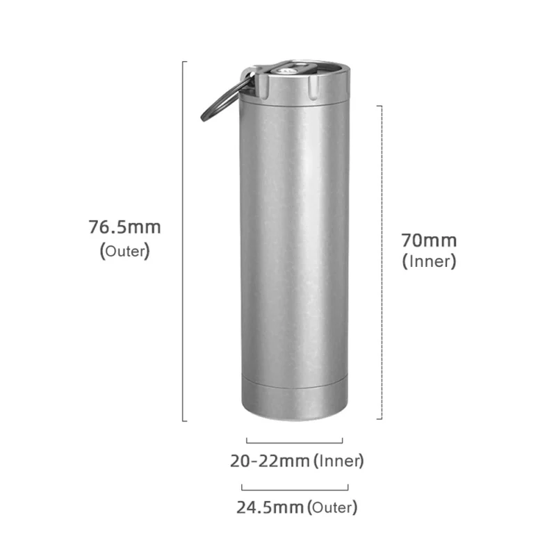 Essential Titanium Multifunctional Toothpick Holder Titanium Alloy Bottle Travelling Storage Box Outdoor Tool EDC - Image 3