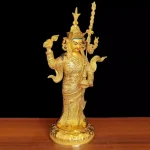 Copper Attract Wealth Tantric Buddha Statue of Guru Rinpoche for Home Decor - Image 4