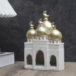 Premium Candlestick Muslim Kaaba Dome Mosque Islamic Desktop Ornament Table Car Decor Crafts Gifts - Image 6
