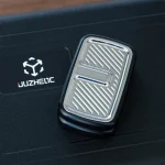 Premium EDC Fidget Push Slider for Anxiety & Stress Relief | Titanium Damascus Push Clicker - Image 3