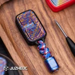 Premium EDC Fidget Push Slider for Anxiety & Stress Relief | Titanium Damascus Push Clicker - Image 4