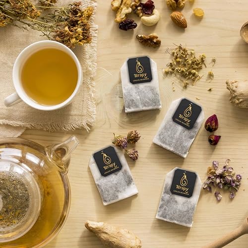 Version 1.0.0 Térapy Ceylon Prana Ease | CAFFEINE FREE Tea Bags | All Natural Herbal Ingredients | Individually Wrapped Eco-friendly & Unbleached Pure Herb Tea Bags - 20 Count : Grocery & Gourmet Food - Image 4